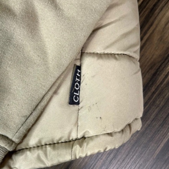 Brooklyn Cloth Men’s Puffer Jacket Medium Quilted Hooded Full Zip Gray - Picture 5 of 6